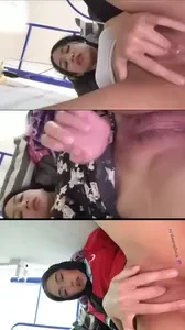 ABG Jilbab Baju Merah VCS Colmek